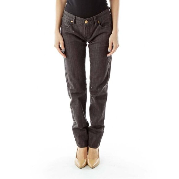 BCBG MaxAzria Black Straight Leg Jeans - Picture 1 of 3